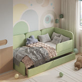 Lit banquette Capitonné avec sommier à lattes + Tiroirs