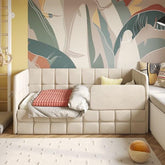 Lit banquette Capitonné avec sommier à lattes