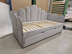 Lit banquette Capitonné avec sommier à lattes + Tiroirs
