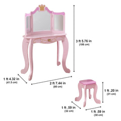 Coiffeuse et tabouret Princesse