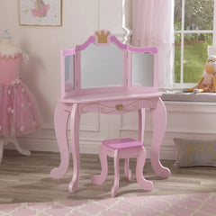 Coiffeuse et tabouret pour enfant - meuble Moku 