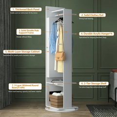Miroir Armoire avec Rangement Intégré - Moku 