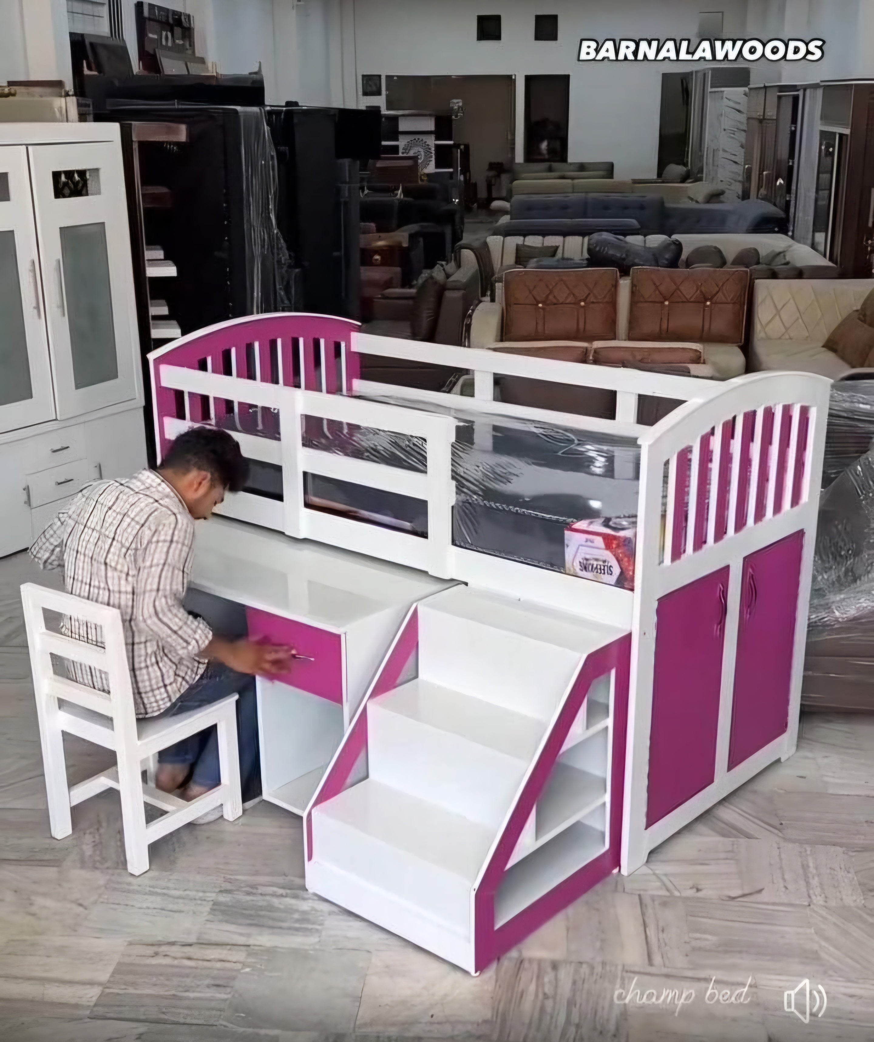 lit superposé pour enfant - Moku Tunisie 