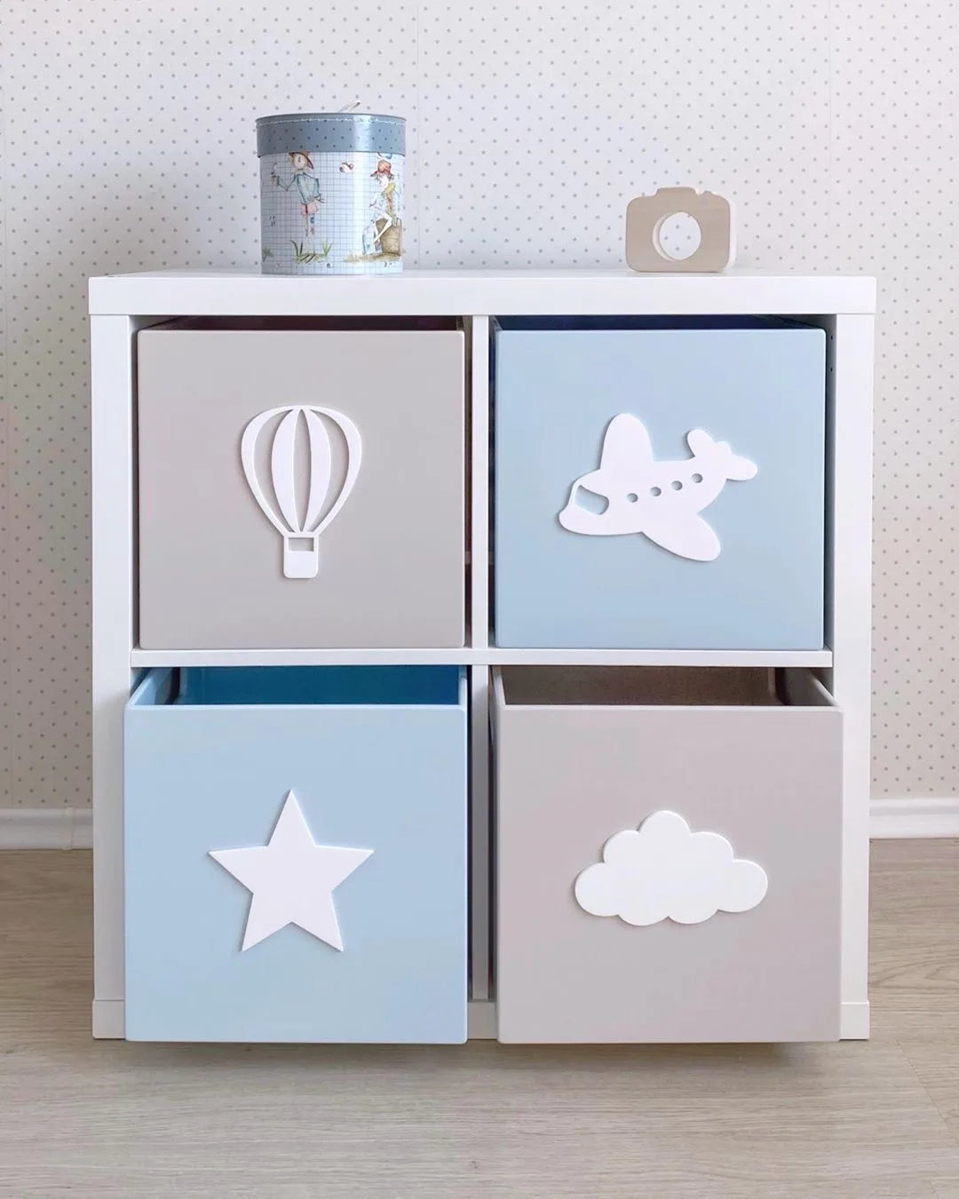 Armoire à jouets boîtes de rangement 4 casiers - Moku 