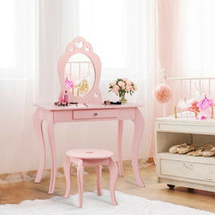 Coiffeuse et tabouret pour enfant - meuble Moku 