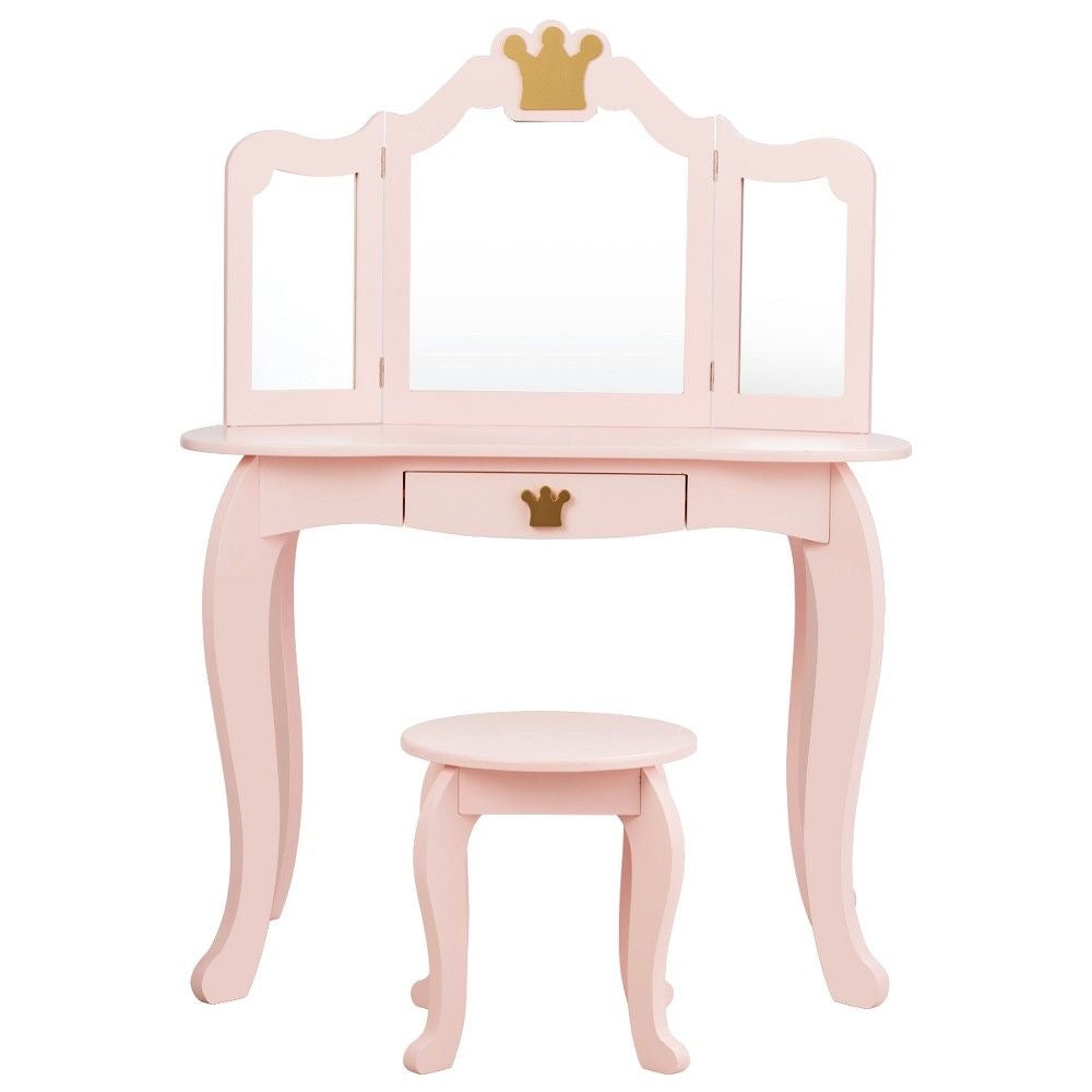 Coiffeuse et tabouret pour enfant - meuble Moku 