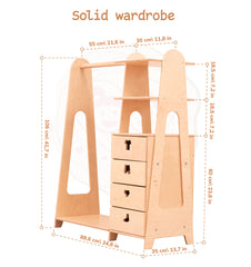 Armoire Porte manteau Montessori enfant