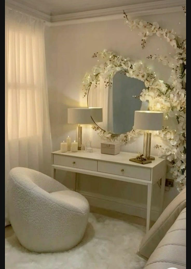 Coiffeuse Adulte avec miroir et Fauteuil