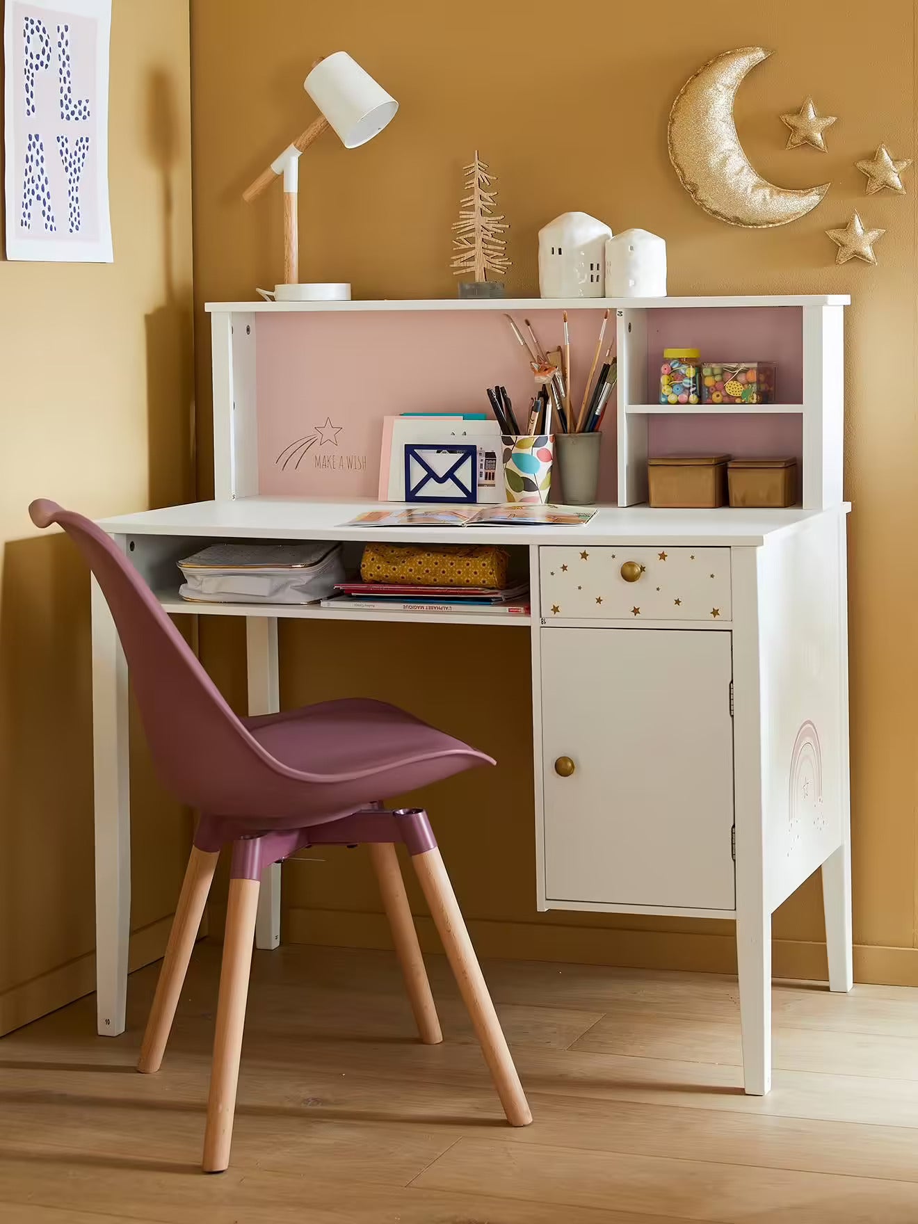 Bureau en bois avec rangement - Meuble Moku 