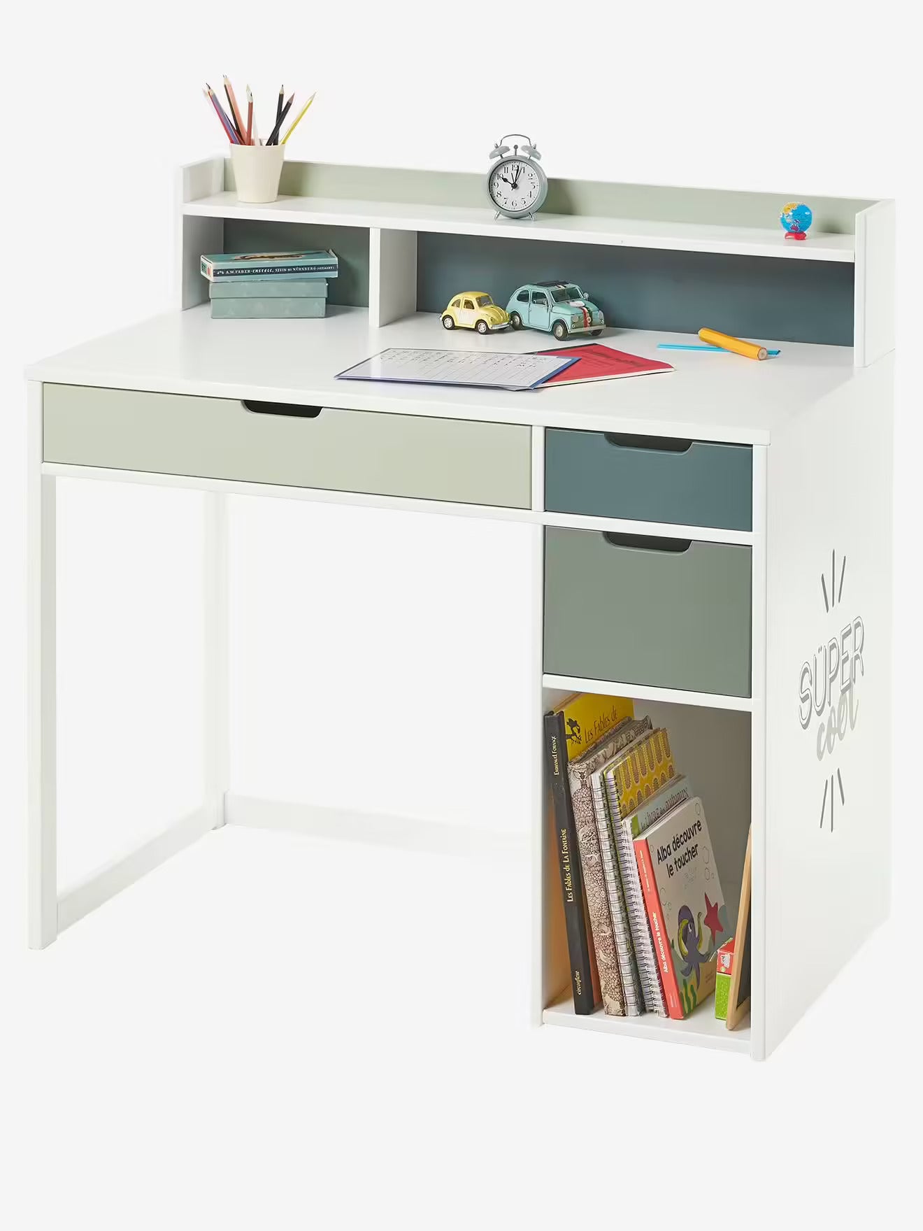 Bureau en Bois avec plusieurs rangement - Meuble Moku 
