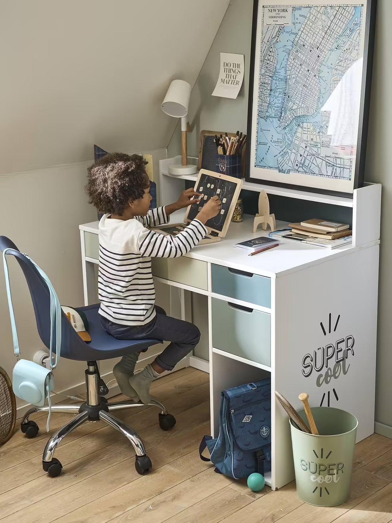 Bureau en Bois avec plusieurs rangement - Meuble Moku 