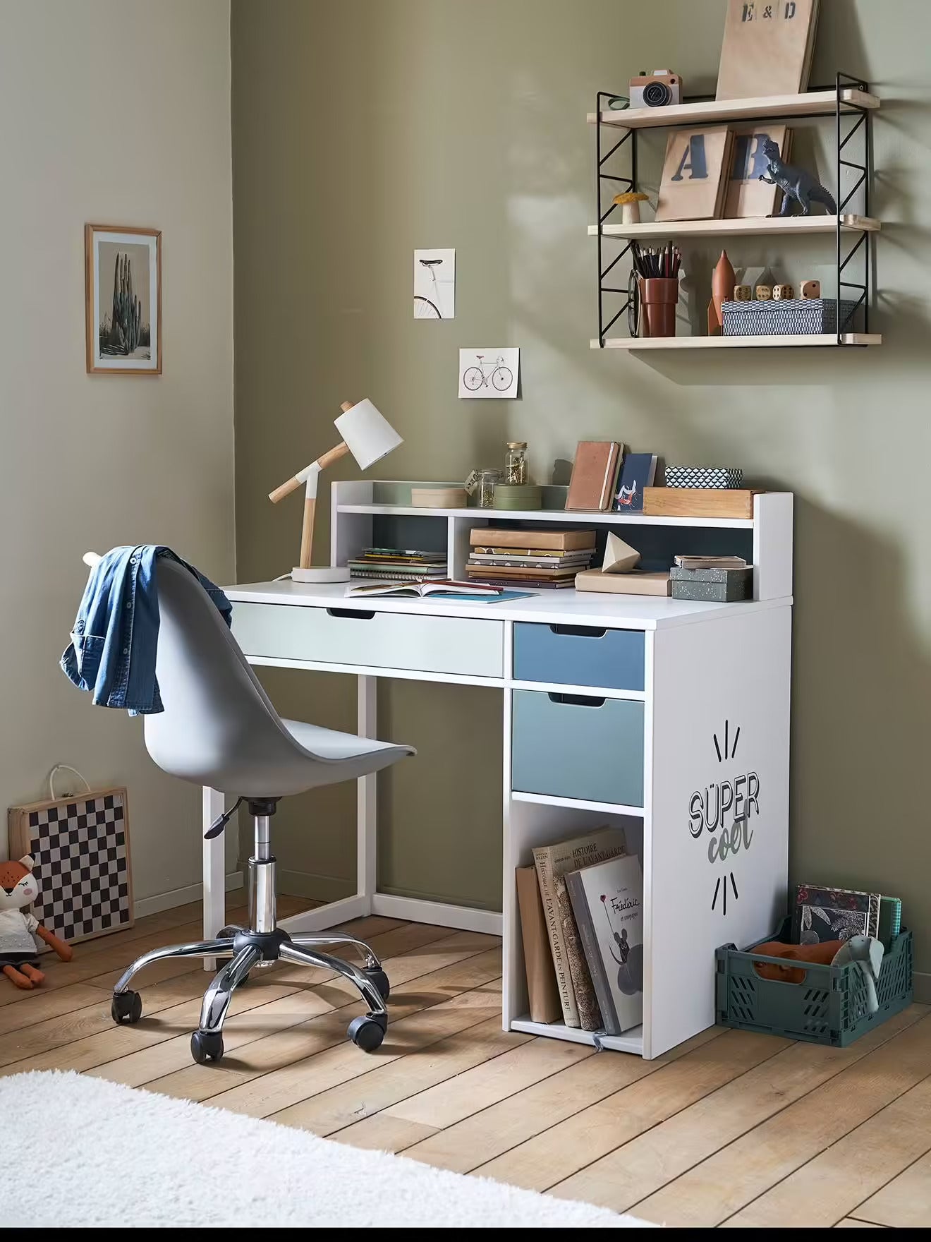Bureau en Bois avec plusieurs rangement - Meuble Moku 