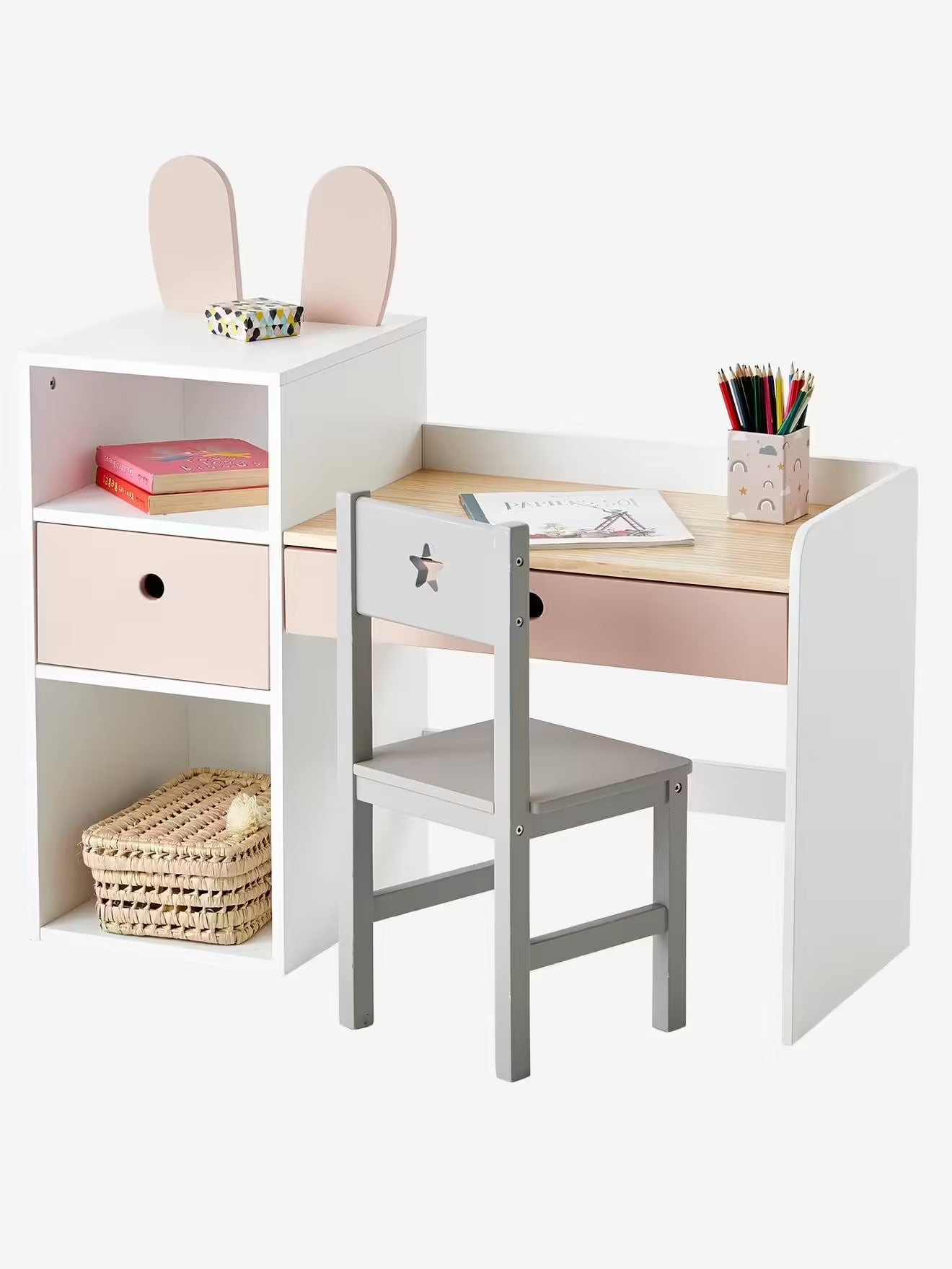 Bureau stylé pour enfant en bois - Meuble Moku 