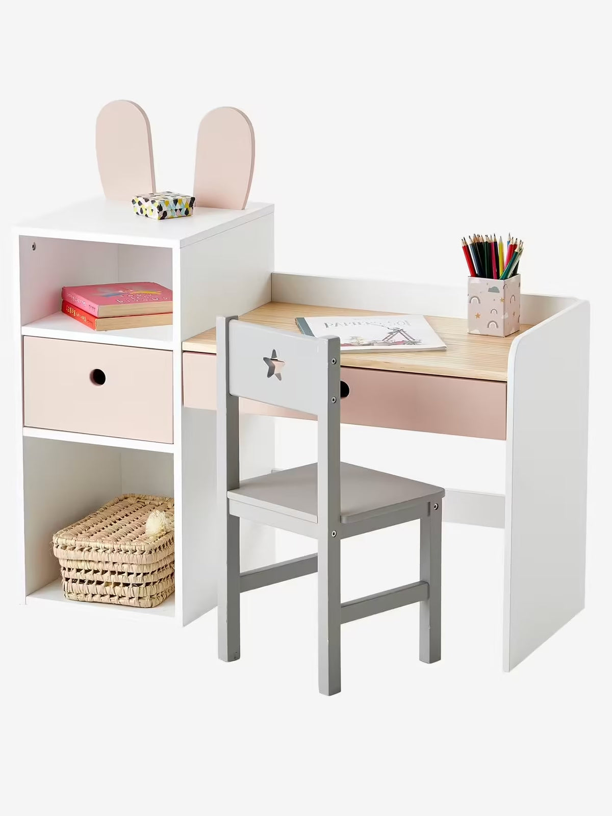 Bureau stylé pour enfant en bois - Meuble Moku 